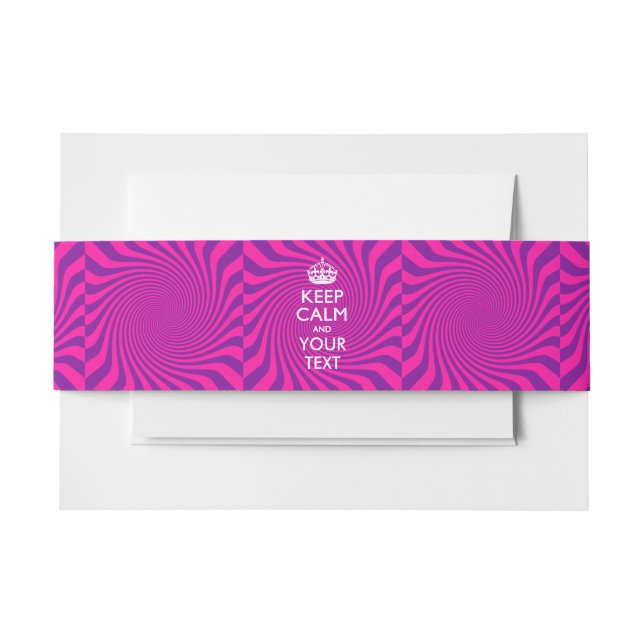 Bandeau De Faire-part KEEP CALM PERSONNALISÉ ET votre fille de texte (Devant Example)