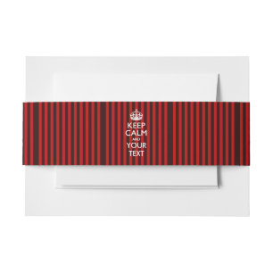 Bandeau De Faire-part KEEP CALM personnalisé et votre texte créatif roug