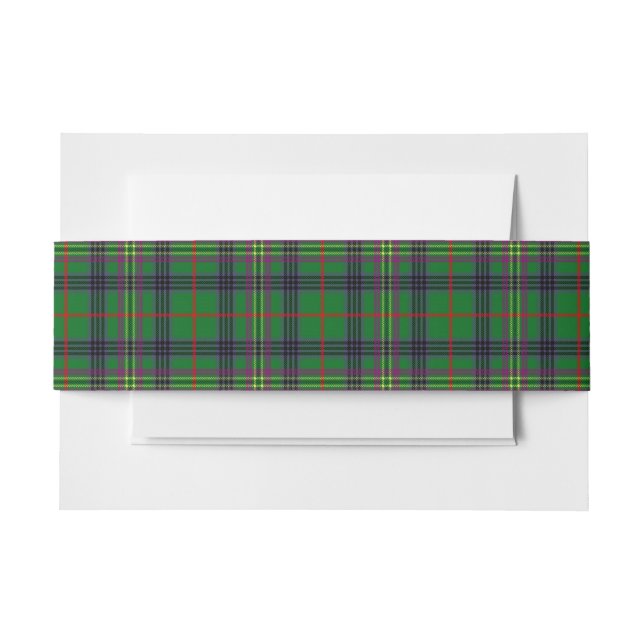 Bandeau De Faire-part Kennedy Scottish Tartan Belly Band (Devant Example)