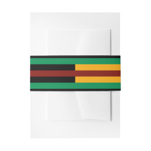 Bandeau De Faire-part Kente jaune rouge vert barre le faire-part de