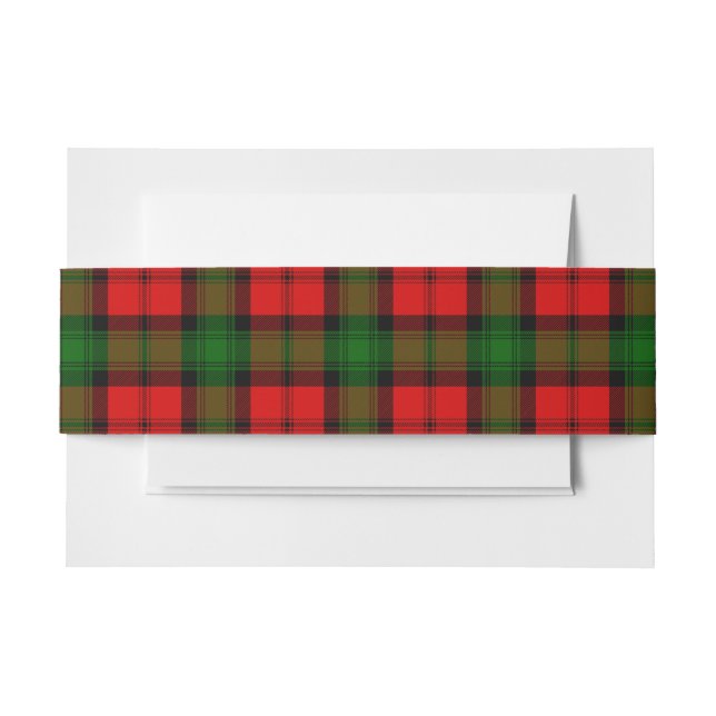 Bandeau De Faire-part Kerr Scottish Tartan Belly Band (Devant Example)