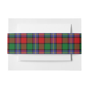 Bandeau De Faire-part Kilgore Scottish Tartan Belly Band