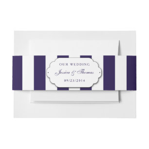 Bandeau De Faire-part La collection de Mariages à rayures de la marine m