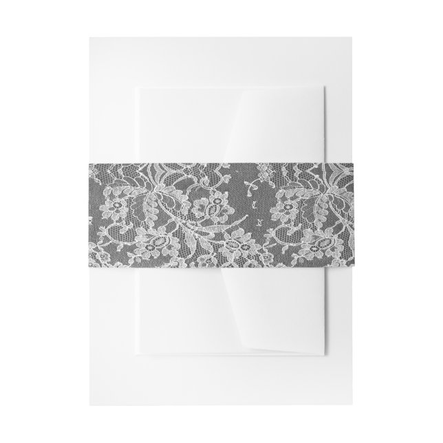 Bandeau De Faire-part La collection de Mariages Chalkboard & Lace (Devant example)
