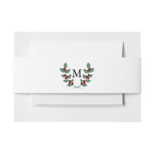 Bandeau De Faire-part La collection de Mariages Monogram Berry Bush