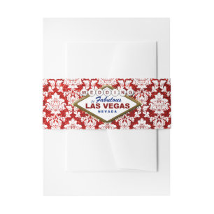 Bandeau De Faire-part La Parties scintillant Damask Las Vegas Mariage Co