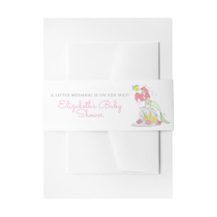 Bandeau De Faire-part La Petite Sirène Fille Baby Shower