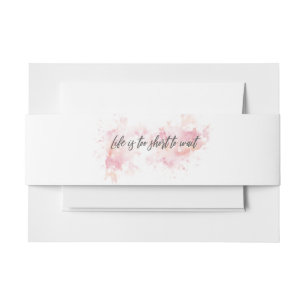 Bandeau De Faire-part La vie est trop courte pour attendre Citation Mini