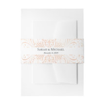 Lace Rose Gold Foil (Faux) Belly Band Boho Chic