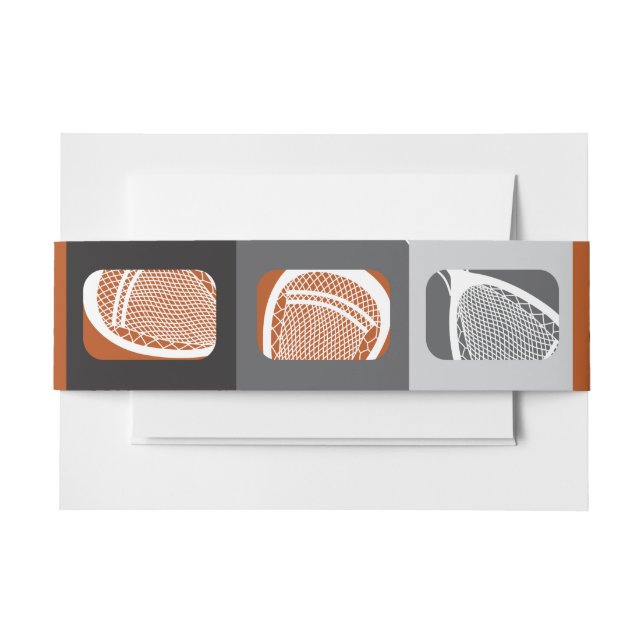 Bandeau De Faire-part LACROSSE Bar Mitzvah Belly Wrap Band (Devant Example)