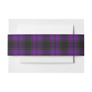 Bandeau De Faire-part Laird Scottish Tartan Belly Band