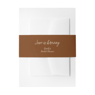 Bandeau De Faire-part L'amour Brown est la Fête des mariées de café
