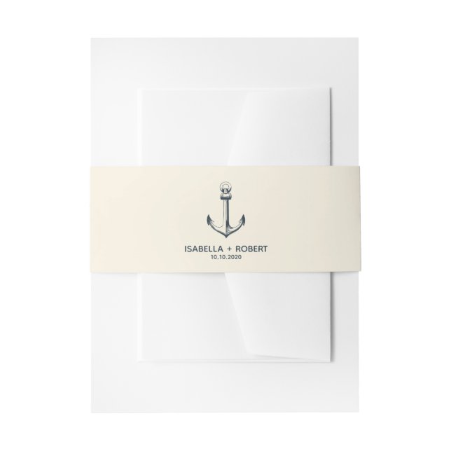 Bandeau De Faire-part L'Ancre bleue | FAIRE-PART DE MARIAGE (Devant example)