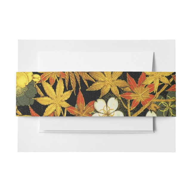 Bandeau De Faire-part L'automne japonais laisse l'art classique antique  (Devant Example)