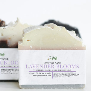 Bandeau De Faire-part Lavande Étiquette enveloppante à soap de la barre 
