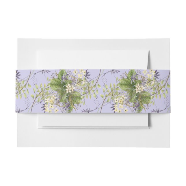 Bandeau De Faire-part Lavande Rustique et Fleur sauvage de l'âge (Devant Example)