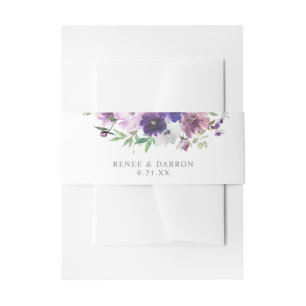Bandeau De Faire-part Lavande violette & Violet Floral 3