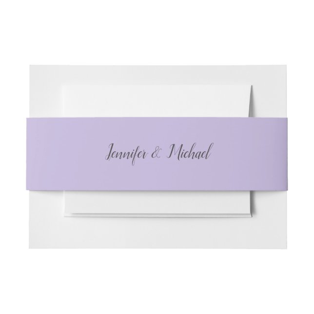 Bandeau De Faire-part Lavender Belly Bands (Devant Example)
