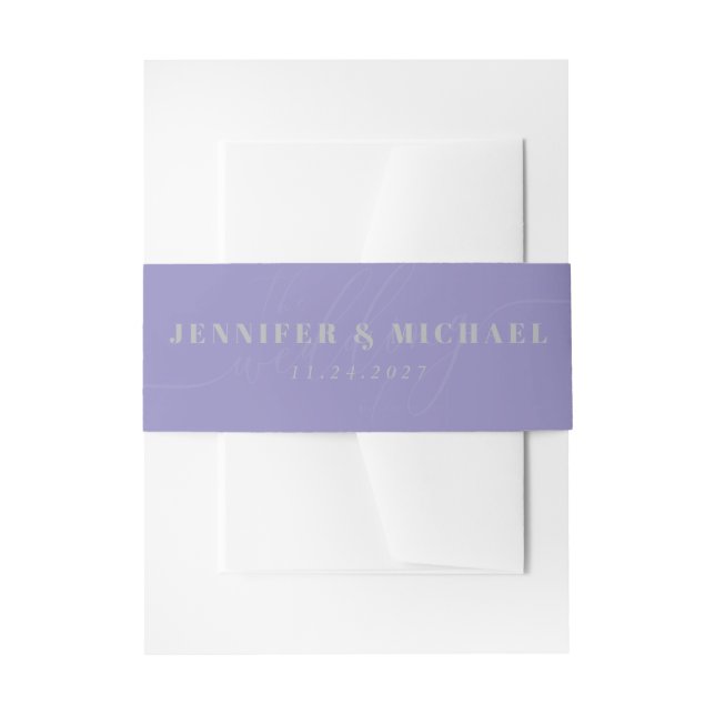Bandeau De Faire-part Lavender Silver Basic the wedding of monogram (Devant example)