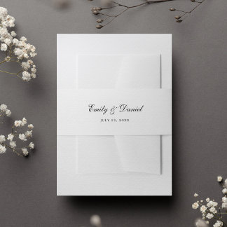Bandeau De Faire-part Le Mariage noir et blanc élégant