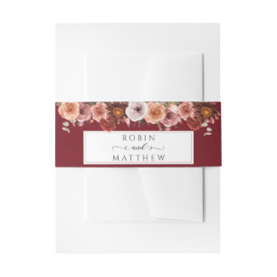 Bandeau De Faire-part Le paradis en Rose, le blush et le Mariage floral