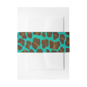 Bandeau De Faire-part Léopard Brown et Turquoise