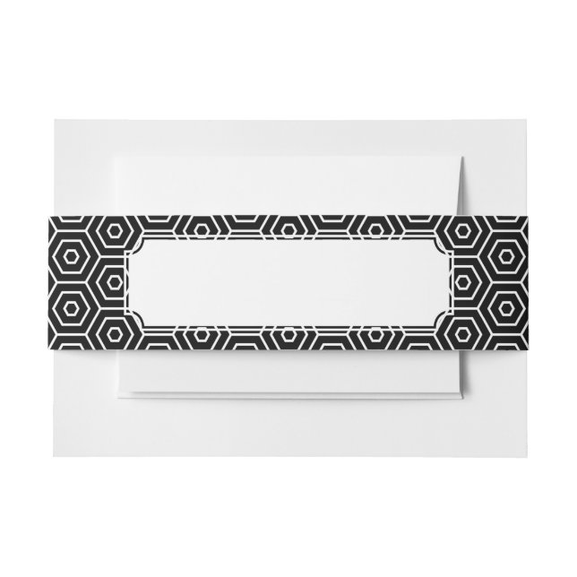 Bandeau De Faire-part Les hexagones donnent au motif géométrique (Devant Example)