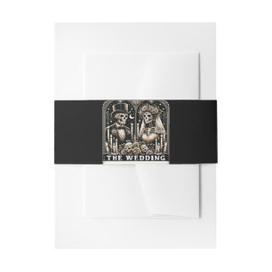 Bandeau De Faire-part LES SQUELETTES DE TAROT de mariage Mariée & Marié