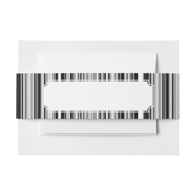 Bandeau De Faire-part Lignes noires et blanches (Devant Example)
