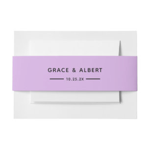Bandeau De Faire-part Lilac Invitation Belly Band