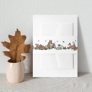 Bandeau De Faire-part Livre d'histoire de bois Baby shower d'animaux for