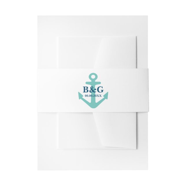 Bandeau De Faire-part Logo nautique classique faire-part de mariage Bell (Devant example)