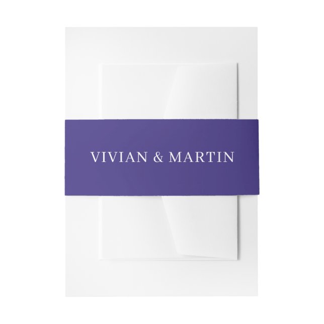 Bandeau De Faire-part Luxe violet et Abstrait doré (Devant example)