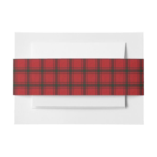 Bandeau De Faire-part MacDonald Sleet ModernTartan Invitation Belly Band (Devant Example)