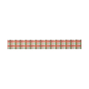 Bandeau De Faire-part Madras Plaid Noël