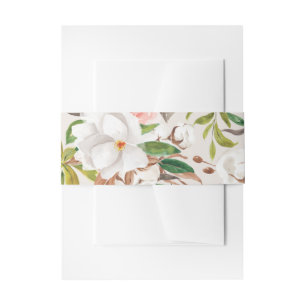 Bandeau De Faire-part Magnolia Belly Band Faire-part de mariage Wrap L20