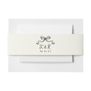 Bandeau De Faire-part Main lunaire Tirée Bows Mariage Bande de ventre
