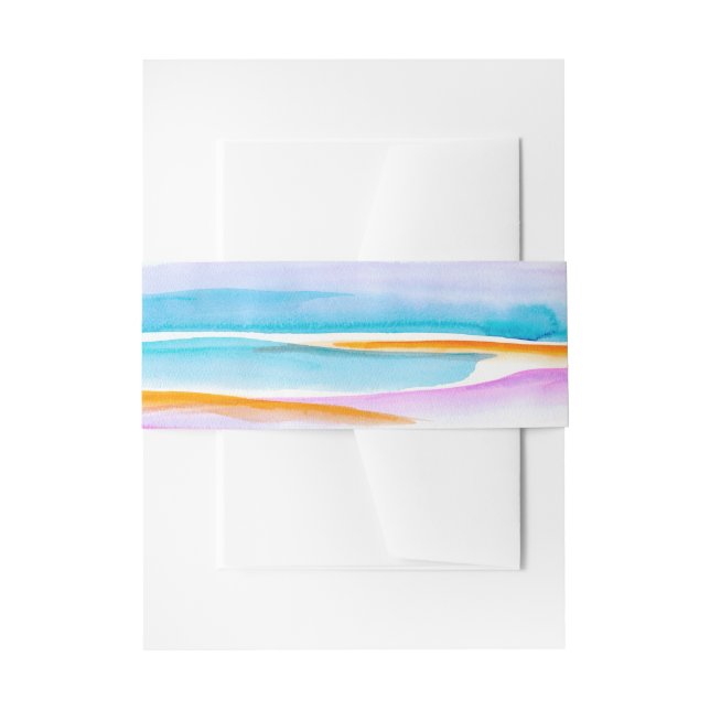 Bandeau De Faire-part Marée tropicale lignes mariage artistique abstrait (Devant example)