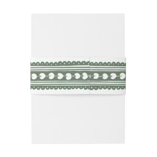 Bandeau De Faire-part Mariage à impression botanique verte et blanche