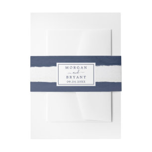 Bandeau De Faire-part Mariage à rayures nautiques moderne