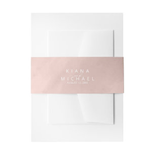Bandeau De Faire-part Mariage Aquarelle moderne Rose Gold ID816