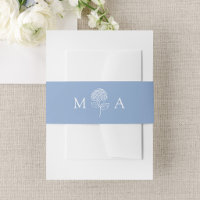 Mariage au Monogramme Hydrangea Bleu Classique