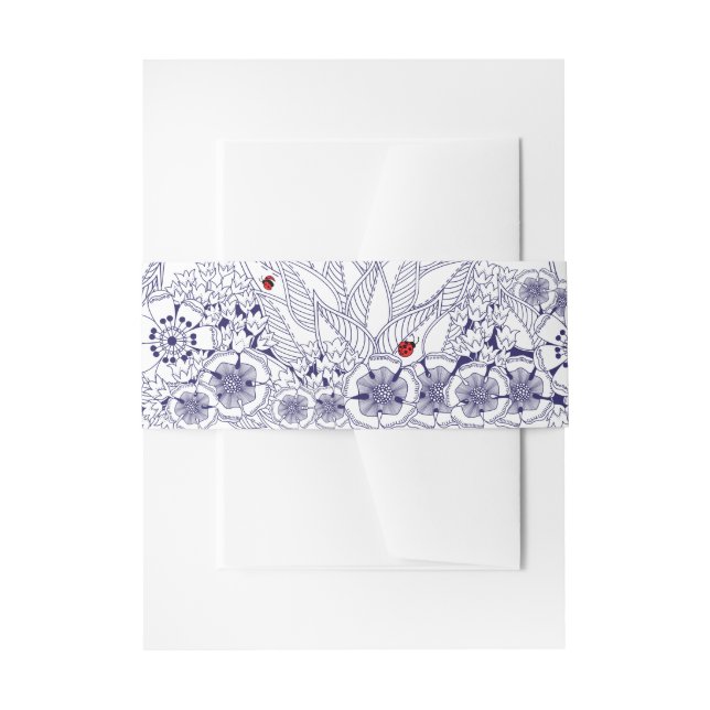 Bandeau De Faire-part Mariage Bleu Blanc (Devant example)