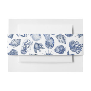 Bandeau De Faire-part Mariage bleu côtier