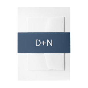 Bandeau De Faire-part Mariage bleu de la marine
