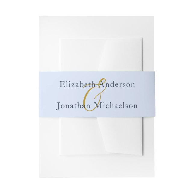 Bandeau De Faire-part Mariage bleu opulent (Devant example)