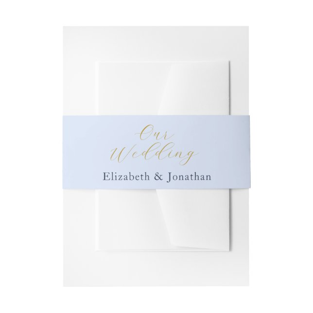 Bandeau De Faire-part Mariage bleu opulent (Devant example)