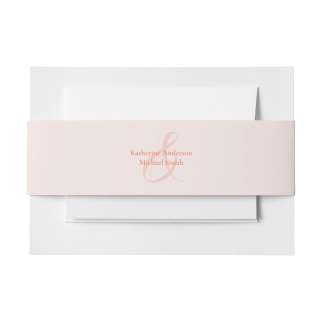 Bandeau De Faire-part Mariage Blush simple moderne (Devant Example)