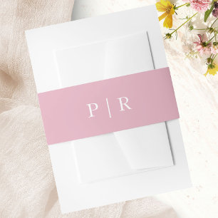 Bandeau De Faire-part Mariage Bohème Rose