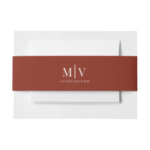 Bandeau De Faire-part Mariage Boho Brown de Bourgogne